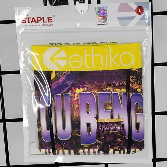 Ethika Staple Fit Men's Boxer Briefs – LSU Bengal Tiger Print- (Gift for Him) L - Picture 1 of 6